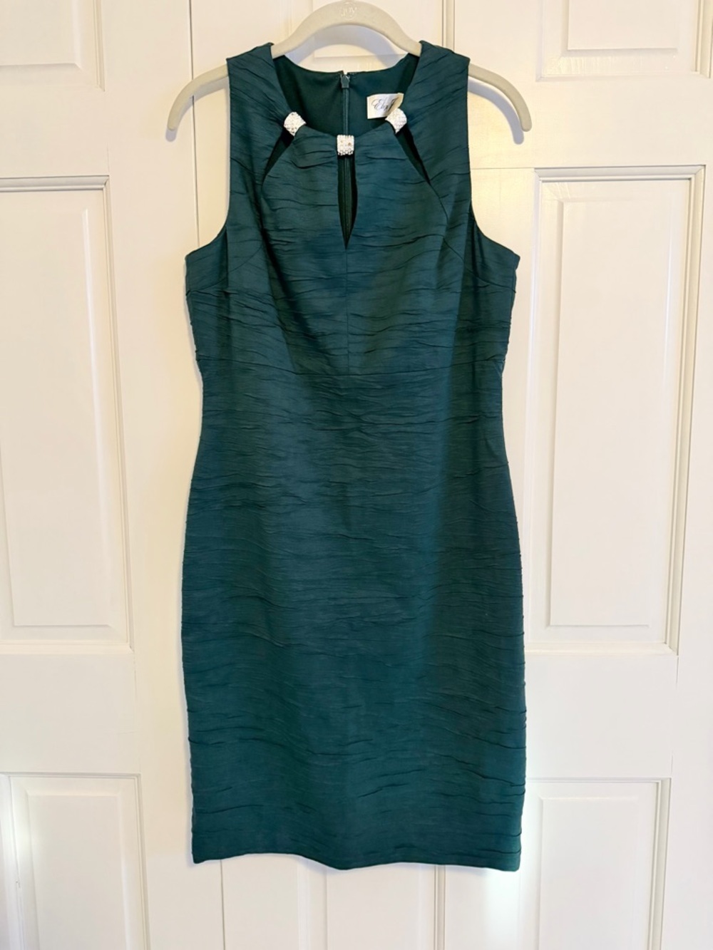 Eliza J Dress Size 12 Green Sheath Knee Length Elegant Occasion Dress